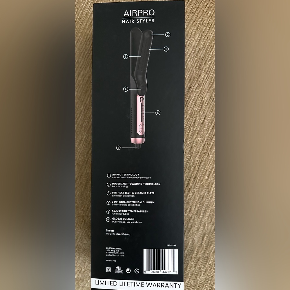 ProFashion AirPro Hair Styler - Black and Pink - Picture 2 of 3
